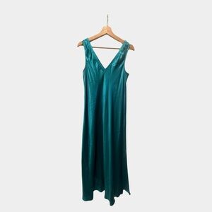 Silk Teal Maxi Dress
